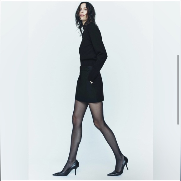 ZARA WOOL BLEND MINI SKIRT ZW COLLECTION XS BLACK 9479/301 MENSWEAR FALL WINTER - Picture 3 of 16